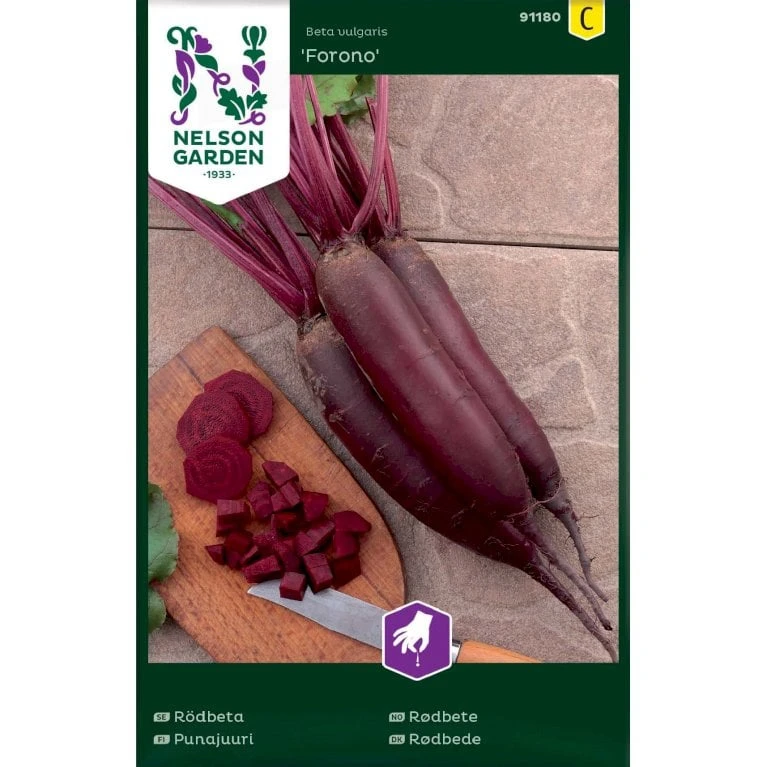 Aflang Rødbede 'Forono' Beta Vulgaris 'Forono' Pose Med Frø Eller Løg, 20 1 Aflang Rødbede 'Forono' Beta Vulgaris 'Forono' Pose Med Frø Eller Løg, 20