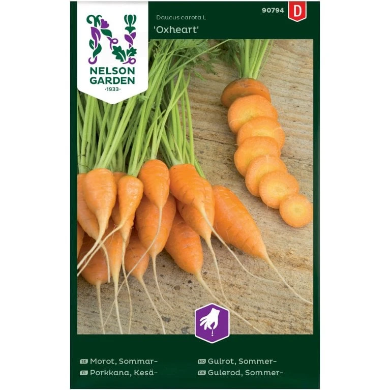 Gulerod, Sommer-, Oxheart Daucus Carota L 'Oxheart' 1 Gulerod, Sommer-, Oxheart Daucus Carota L 'Oxheart'