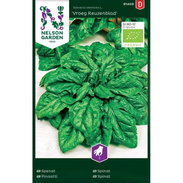 Spinat 'Vroeg Reuzenblad' Øko Spinacia Oleracea L. 'Vroeg Reuzenblad' 1 Spinat 'Vroeg Reuzenblad' Øko Spinacia Oleracea L. 'Vroeg Reuzenblad'