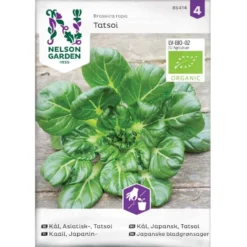 Japanske Bladgrønsager 'Tatsoi' Øko Brassica Rapa 'Tatsoi' Frøpose, Antal Pr. Pakke, Ca. 125 Stk.