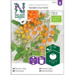 Ribstomat 'Golden Currant' Øko Solanum Pimpinellifolium 'Golden Currant' Frøpose, Antal Pr. Pakke, Ca. 3 Stk.