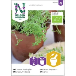 Karse Øko Lepidium Sativum Frøpose, Antal Pr. Pakke, Ca. 200 Stk.