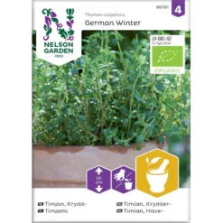 Timian 'German Winter' Øko Thymus Vulgaris L. 'German Winter' Frøpose, Antal Pr. Pakke, Ca. 25 Stk.