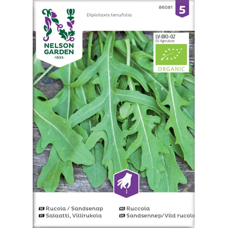 Vild Rucola Øko Diplotaxis Tenufolia Frøpose, Antal Pr. Pakke, Ca. 140 Stk. 1 Vild Rucola Øko Diplotaxis Tenufolia Frøpose, Antal Pr. Pakke, Ca. 140 Stk.