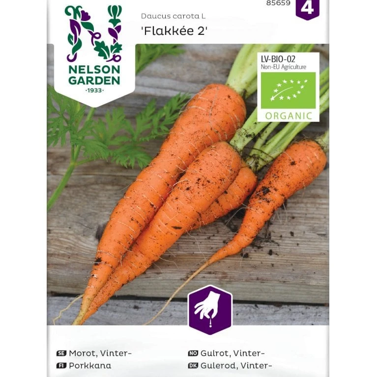 Vintergulerod 'Flakkée 2' Øko Daucus Carota L 'Flakkée 2' Frøpose, Antal Pr. Pakke, Ca. 75 Stk. 1 Vintergulerod 'Flakkée 2' Øko Daucus Carota L 'Flakkée 2' Frøpose, Antal Pr. Pakke, Ca. 75 Stk.